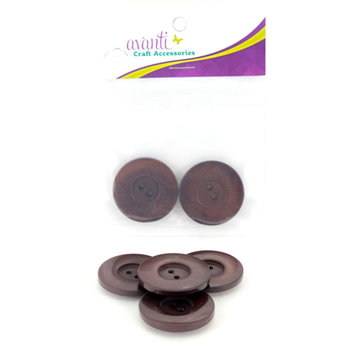 Fine Circular Buttons, Sew-through, 48mm, 2 Holes, Variety of Colors