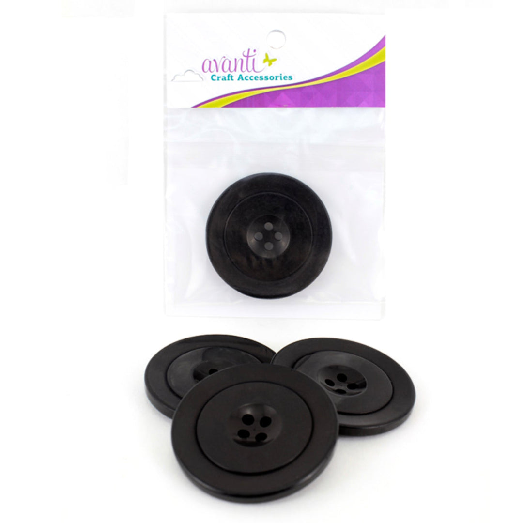 Sewing Buttons – 70L (42mm / 1.65 inches) with 4 Holes – Perfect for Heavy Outerwear, Tailored Suits & Home Decor, 6-Pack