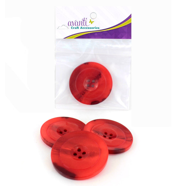 Sewing Buttons – 70L (42mm / 1.65 inches) with 4 Holes – Perfect for Heavy Outerwear, Tailored Suits & Home Decor