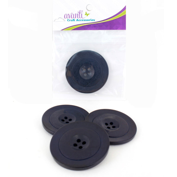 Sewing Buttons – 70L (42mm / 1.65 inches) with 4 Holes – Perfect for Heavy Outerwear, Tailored Suits & Home Decor