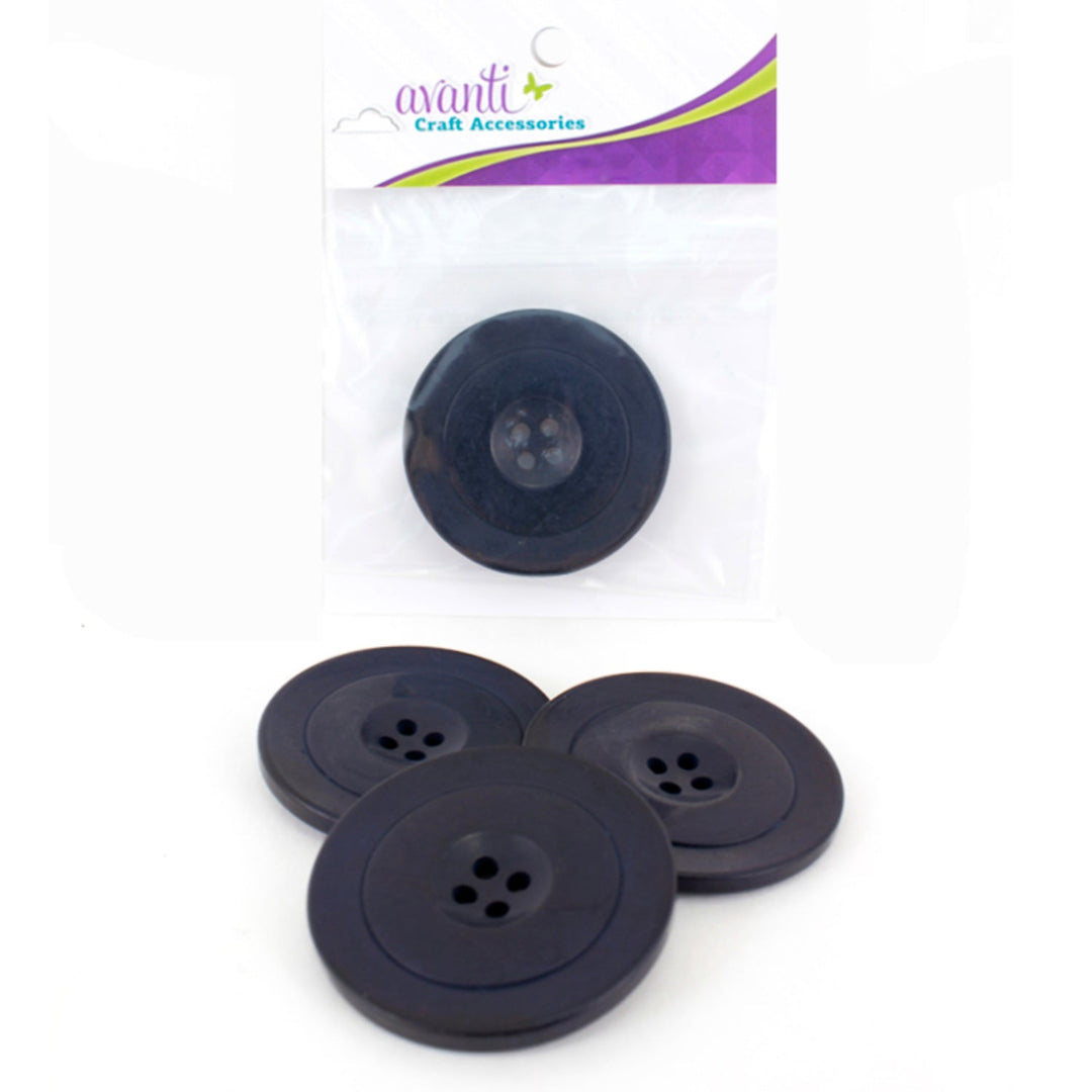 Sewing Buttons – 70L (42mm / 1.65 inches) with 4 Holes – Perfect for Heavy Outerwear, Tailored Suits & Home Decor, 6-Pack