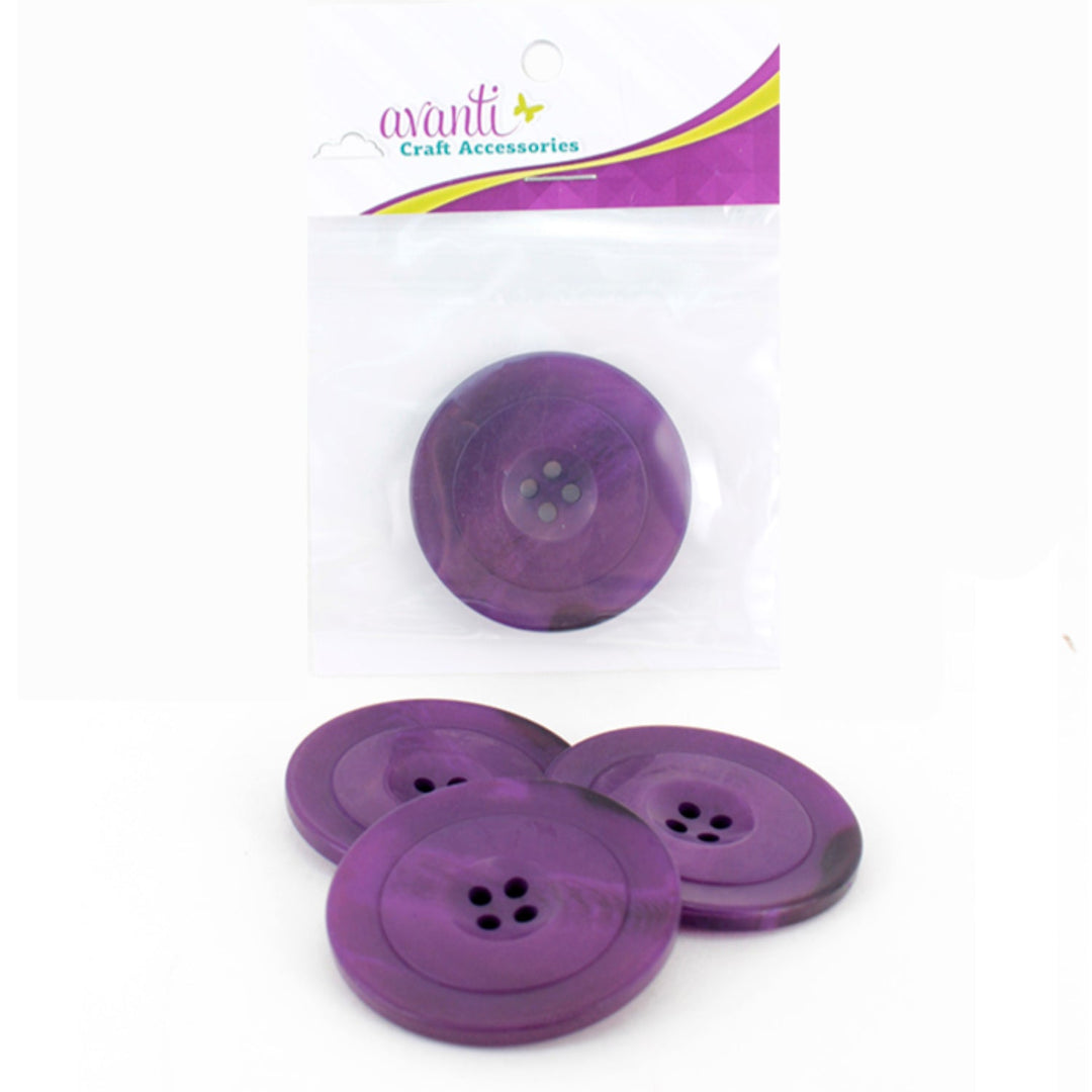 Sewing Buttons – 70L (42mm / 1.65 inches) with 4 Holes – Perfect for Heavy Outerwear, Tailored Suits & Home Decor