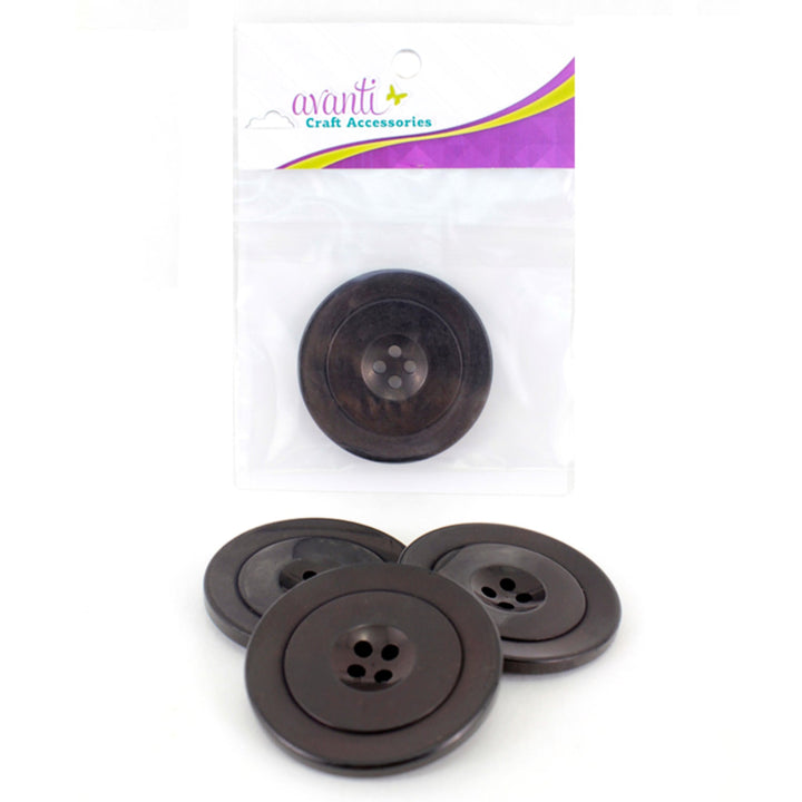 Sewing Buttons – 70L (42mm / 1.65 inches) with 4 Holes – Perfect for Heavy Outerwear, Tailored Suits & Home Decor