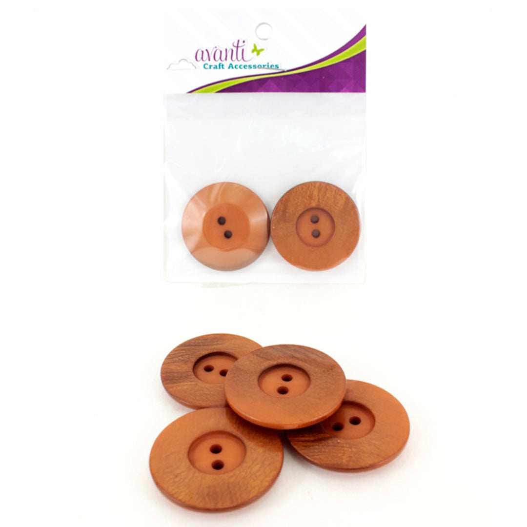 Sewing Buttons – 55L (35mm / 1.38 inches) with 2 Holes – Perfect for Statement Outerwear, Upholstery & Bold DIY Projects, 6-Pack