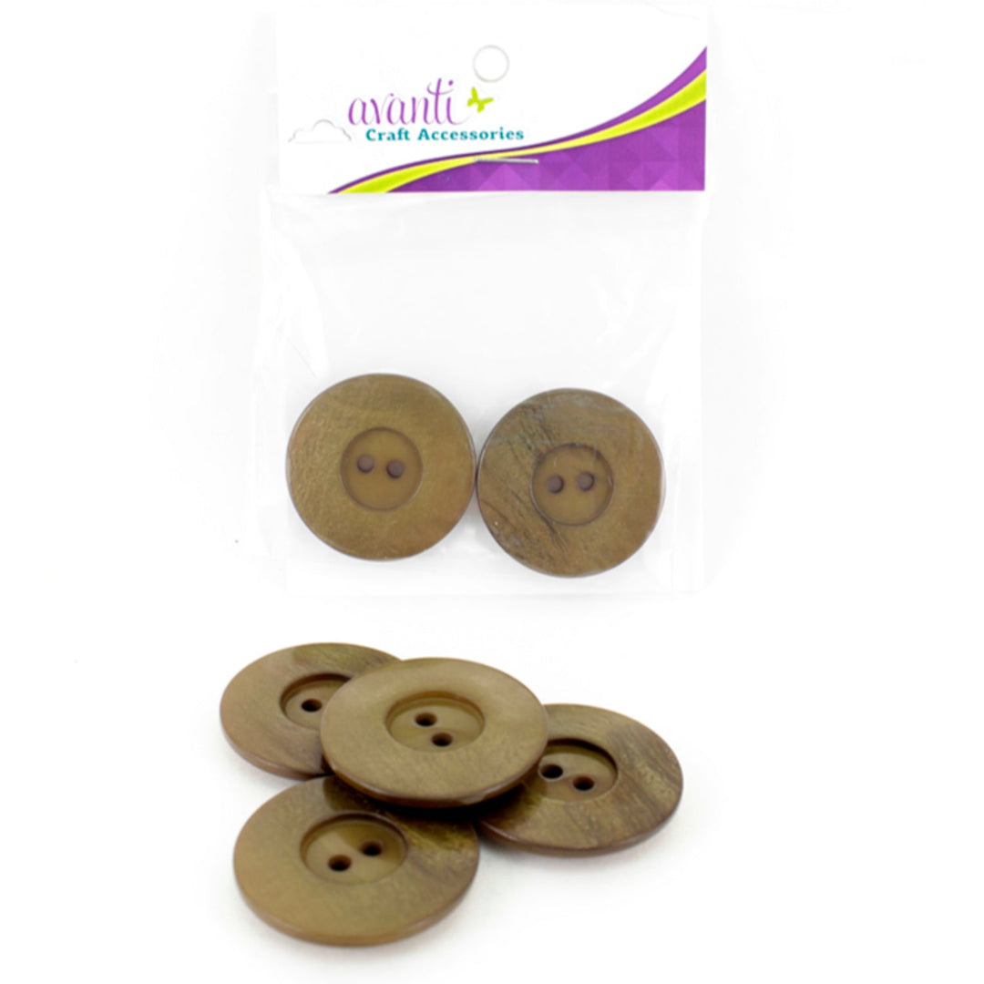 Sewing Buttons – 55L (35mm / 1.38 inches) with 2 Holes – Perfect for Statement Outerwear, Upholstery & Bold DIY Projects, 6-Pack