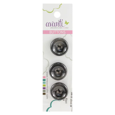 Fine Circular Buttons, Sew-through, 32mm, 4 Holes, Variety of Colors, 6-Pack