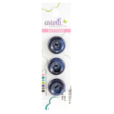 Fine Circular Buttons, Sew-through, 32mm, 4 Holes, Variety of Colors, 6-Pack