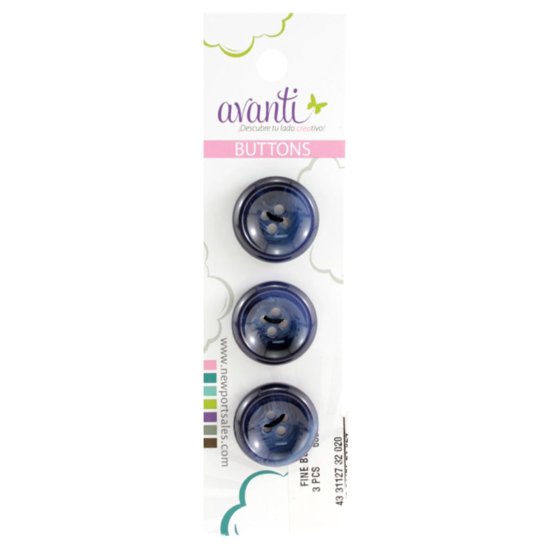 Sewing Buttons – 32L (20mm / 0.79 inches) with 4 Holes – Perfect for Coats, Blazers & Home Decor, 6-Pack