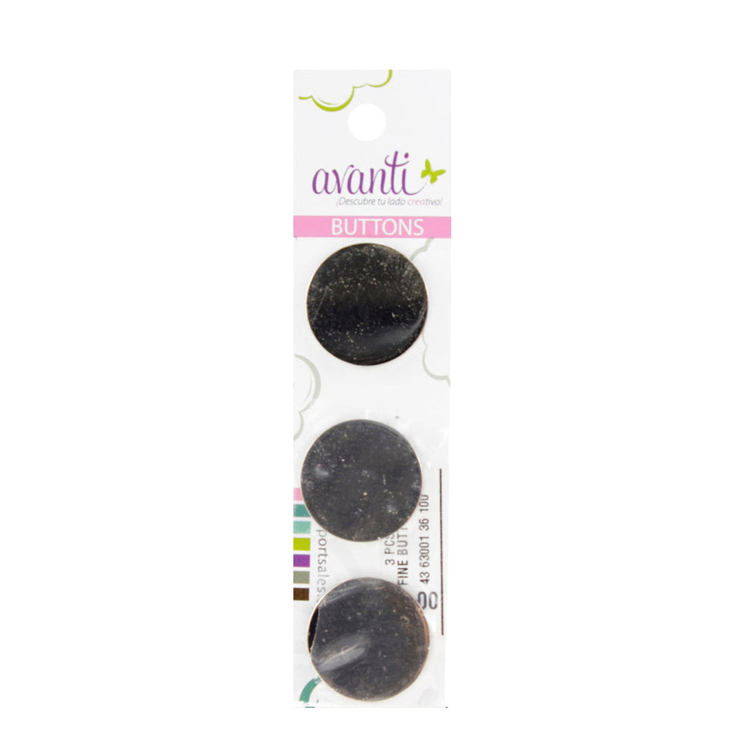 Sewing Buttons – 36L (23.0mm / 0.9 inches) with Shank Attachment – Perfect for Coats, Blazers & Upholstered Furniture, 6-Pack
