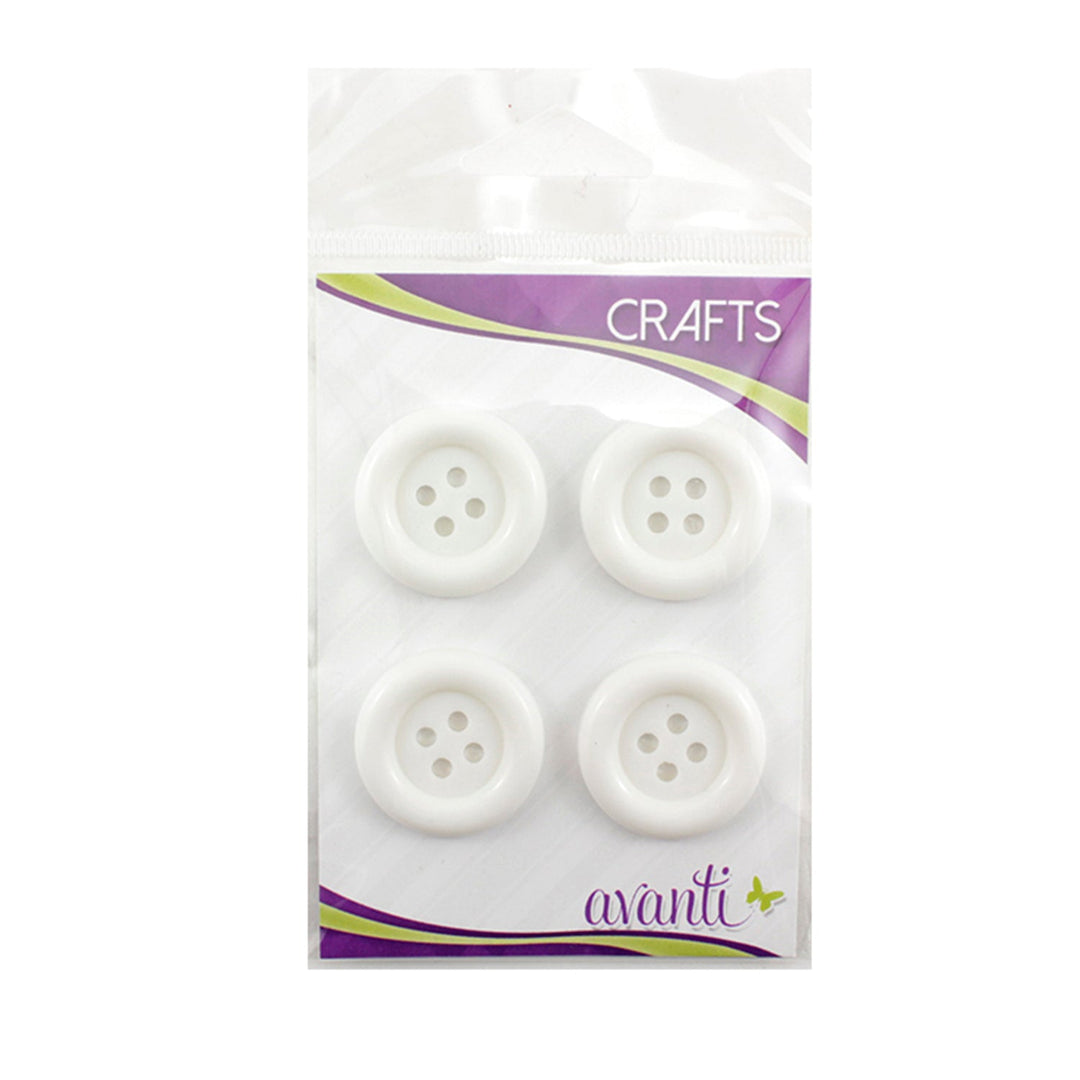 Sewing Buttons – 44L (28mm / 1.1 inches) with 4 Holes – Perfect for Coats, Bags & Bold Decor Projects
