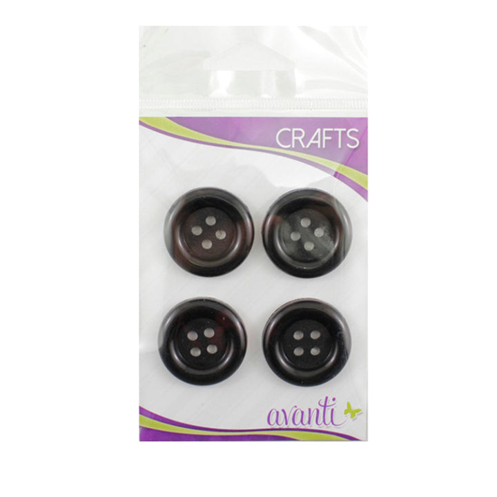 Sewing Buttons – 44L (28mm / 1.1 inches) with 4 Holes – Perfect for Coats, Bags & Bold Decor Projects, 12-Pack