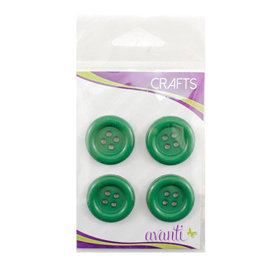 Plastic Circular Fancy Buttons, Variety of Colors, 4 Holes, 44mm