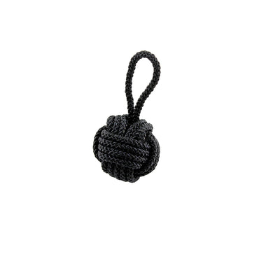 Chinese Rope Button, Black and White, 45mm,  1pc, 6-Pack