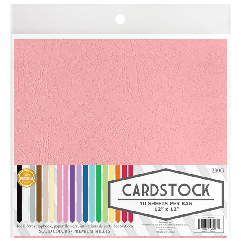 Cardstock Paper , 12 inches x 12 inches , 10 sheets ,100% Premium Quality , Solid Colors,   10-Pack