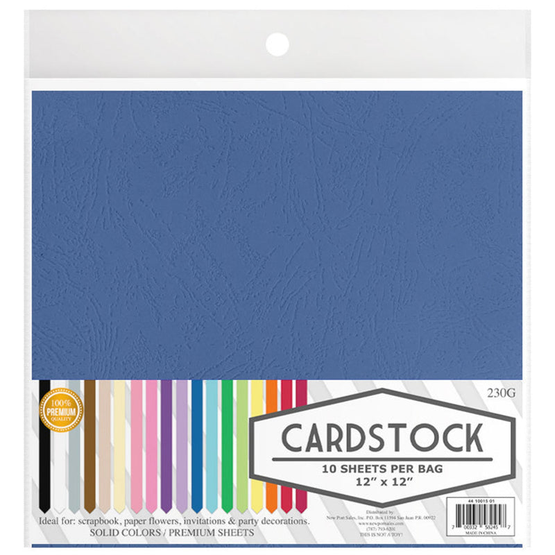 Cardstock Paper , 12 inches x 12 inches , 10 sheets ,100% Premium Quality , Solid Colors