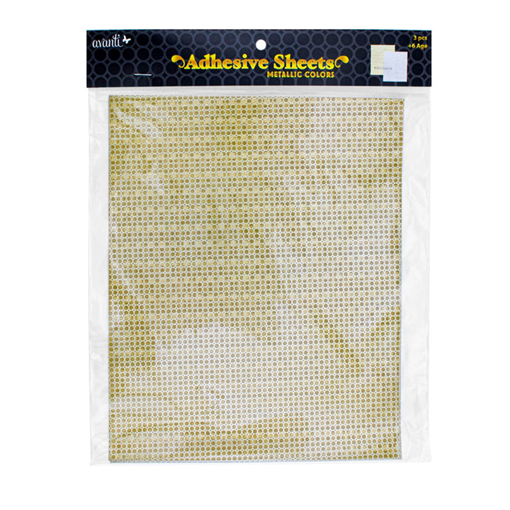 Avanti Adhesive Paper, Metallic Textured Pattern, 8 x 9.75 inches, 3 pcs, 6-Pack