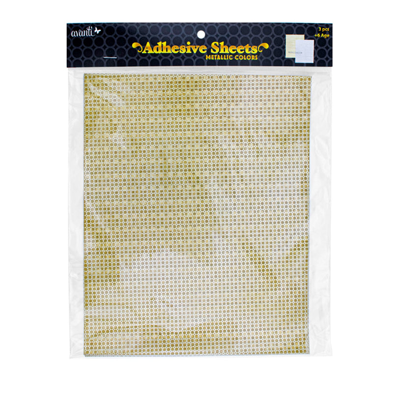 Avanti Adhesive Paper, Metallic Textured Pattern, 8 x 9.75 inches, 3 pcs, 6-Pack