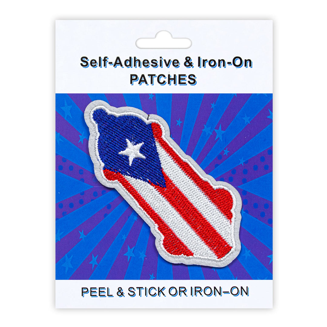Garita PR Style Peel & Stick, Embroidered Patch, Sew On Iron On Patch Applique, 12-Pack
