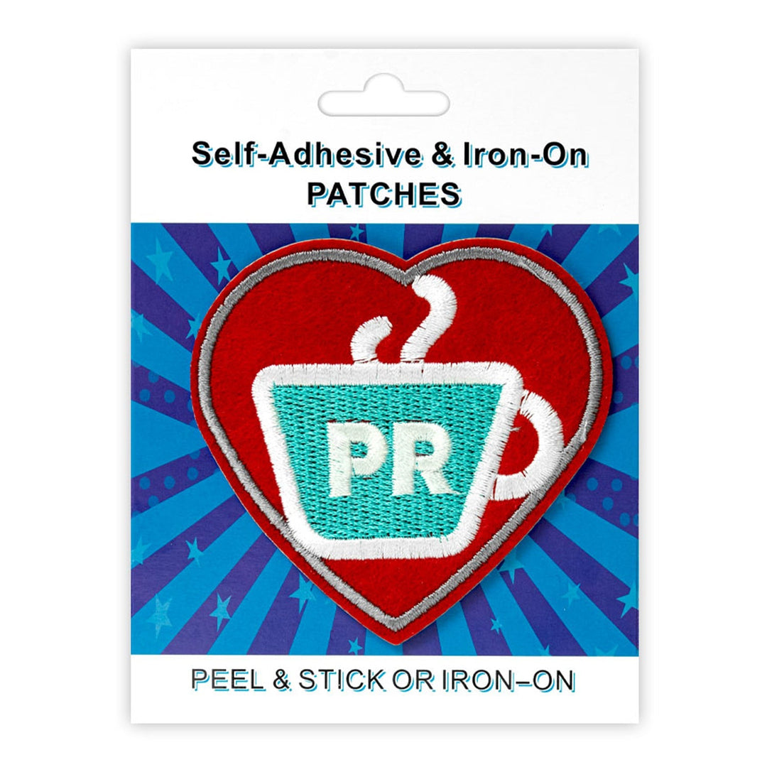 Coffee Style Peel & Stick, Embroidered Patch, Sew On Iron On Patch Applique, 12-Pack