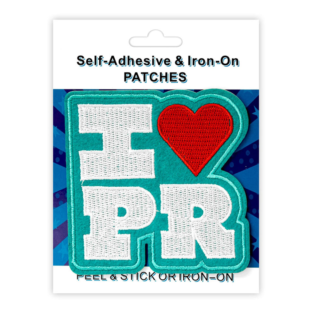 I Love Puerto Rico Peel & Stick, Embroidered Patch, Sew On Iron On Patch Applique