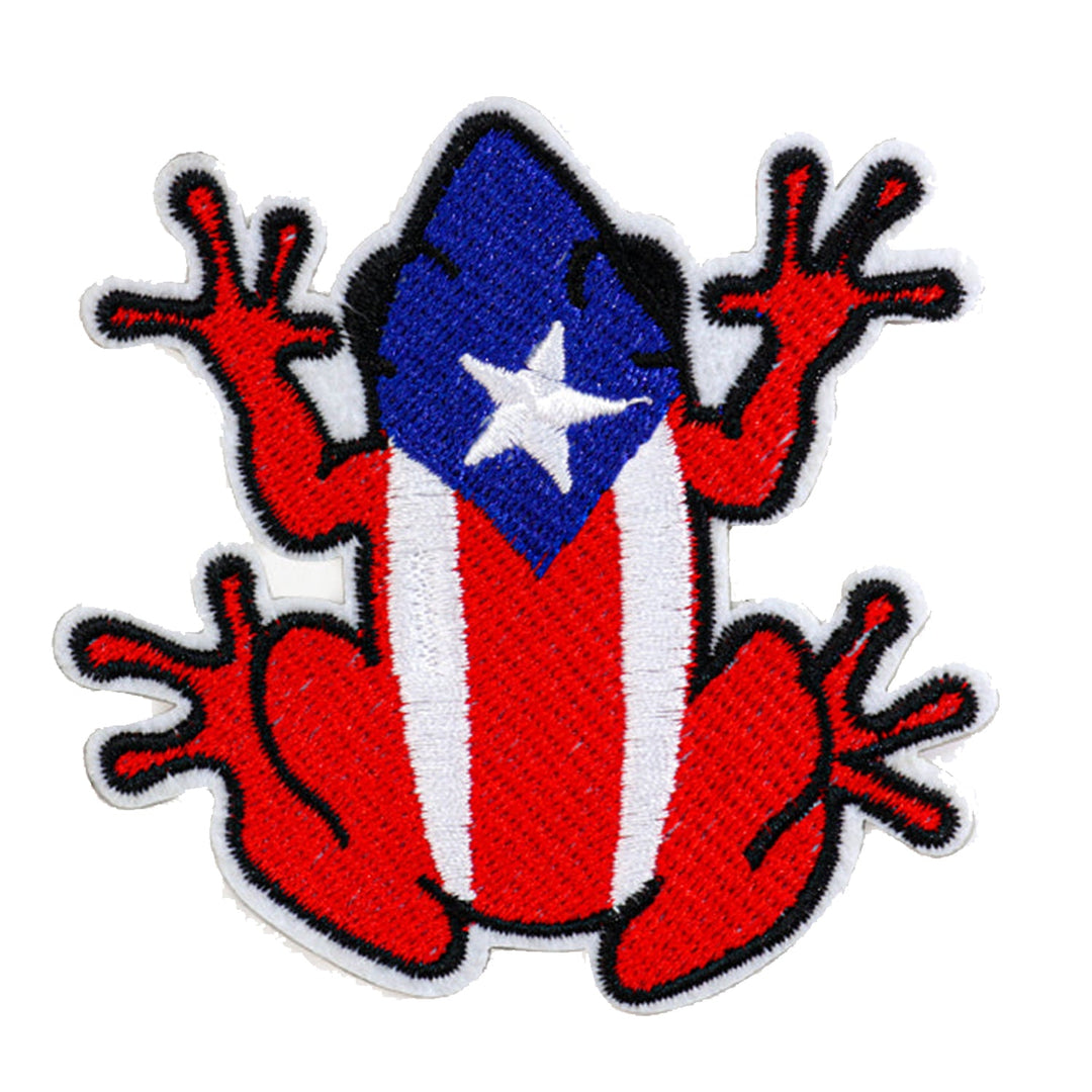 Peel & Stick,  Embroidered Patch,  Sew On Iron On Patch Applique,  Frog Style