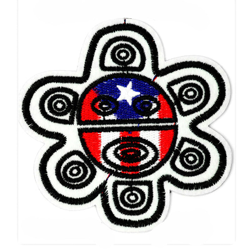 Peel & Stick,  Embroidered Patch,  Sew On Iron On Patch Applique,  Taino Sun Style,   12-Pack