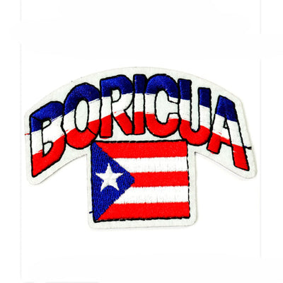Peel & Stick,  Embroidered Patch,  Sew On Iron On Patch Applique,  Boricua Style,   12-Pack