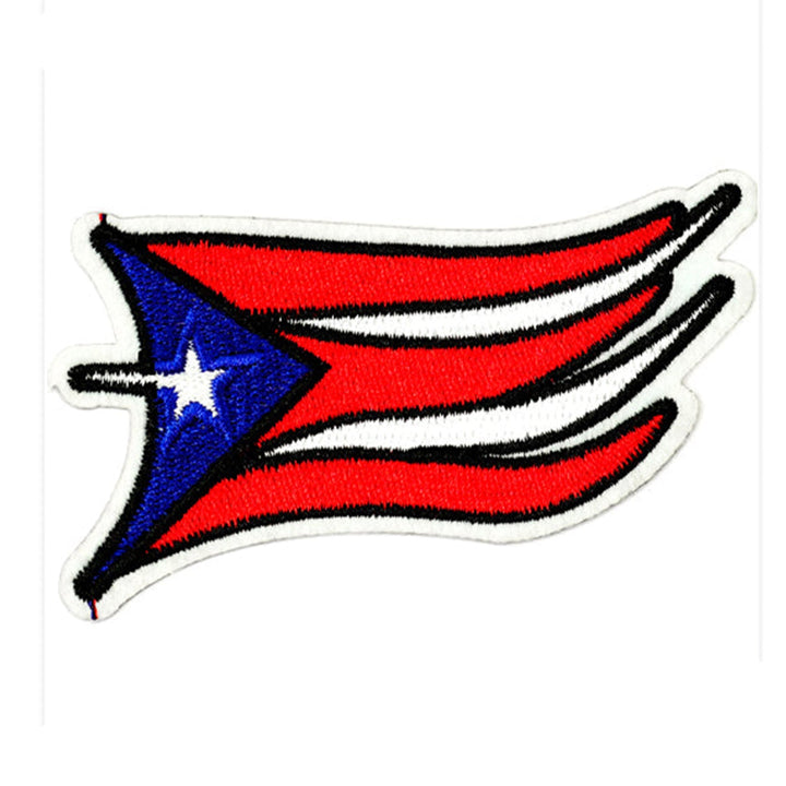 Peel & Stick,  Embroidered Patch,  Sew On Iron On Patch Applique,  Flag PR Style