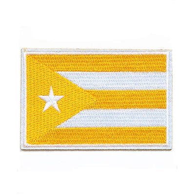Peel & Stick,  Embroidered Patch,  Sew On Iron On Patch Applique,  Flag PR Style