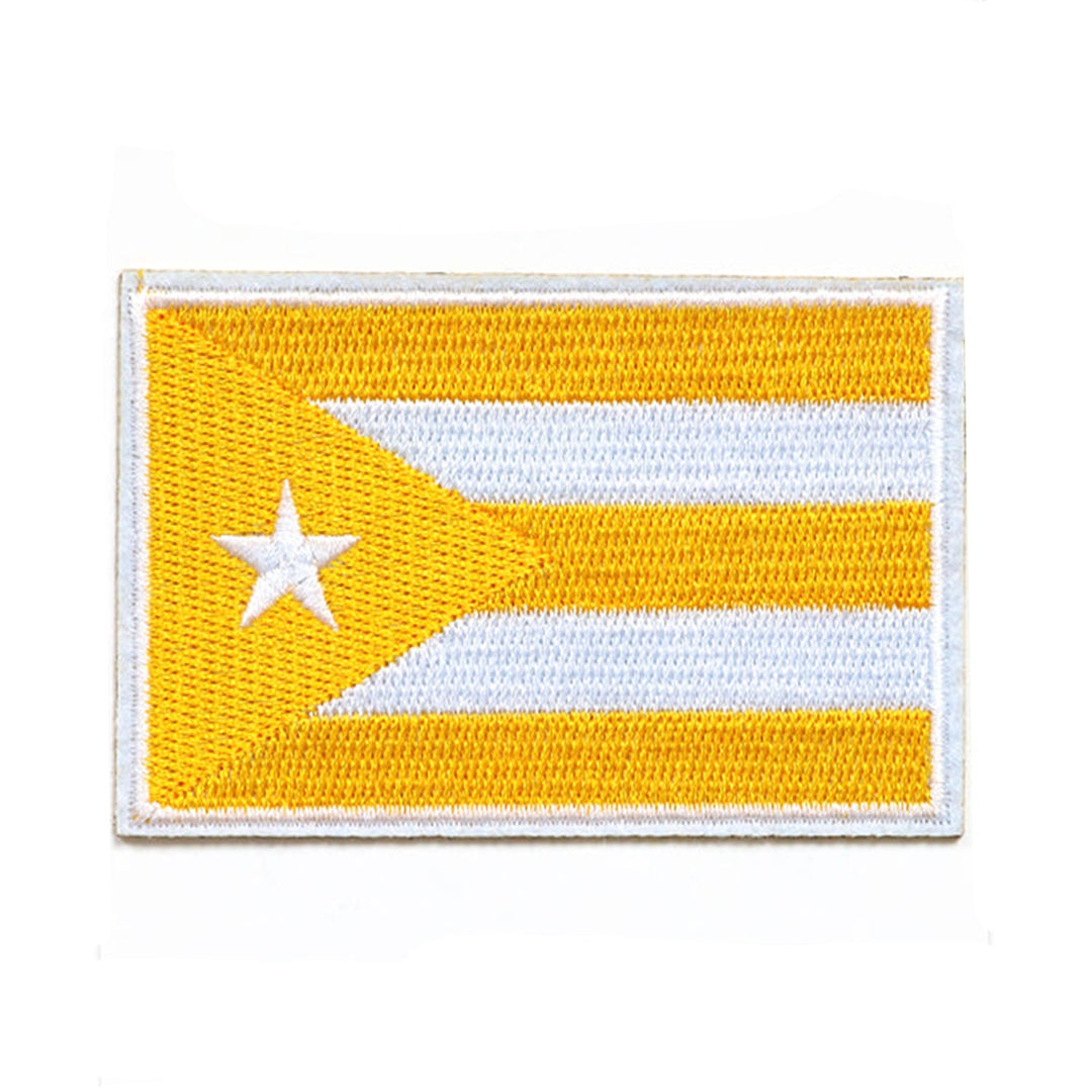 Peel & Stick,  Embroidered Patch,  Sew On Iron On Patch Applique,  Flag PR Style