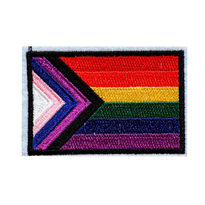 Peel & Stick,  Embroidered Patch,  Sew On Iron On Patch Applique,  Progress Pride Fl