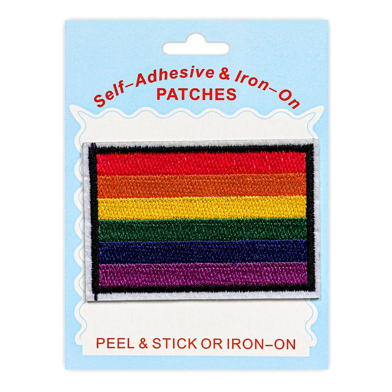 Flag Style Peel & Stick, Embroidered Patch, Sew On Iron On Patch Applique, 12-Pack