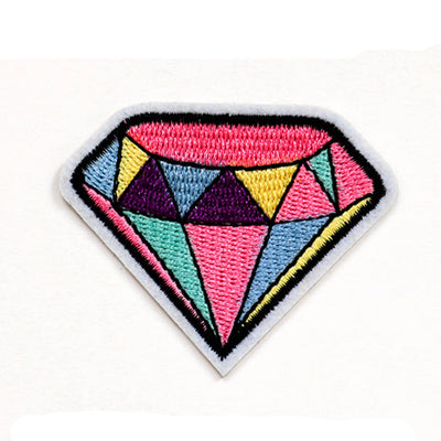 Peel & Stick,  Embroidered Patch,  Sew On Iron On Patch Applique,  Diamond Style,   10-Pack