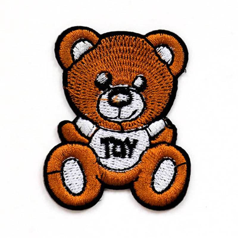 Peel & Stick,  Embroidered Patch,  Sew On Iron On Patch Applique,  Teddy Bear Style