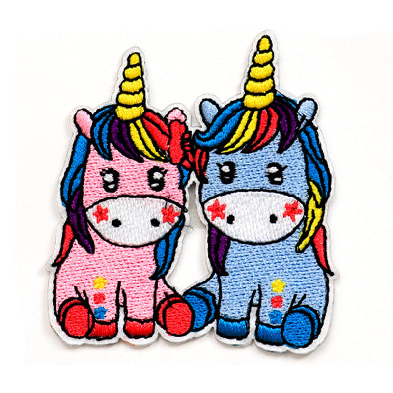 Peel & Stick,  Embroidered Patch,  Sew On Iron On Patch Applique,  Baby Unicorns Sty