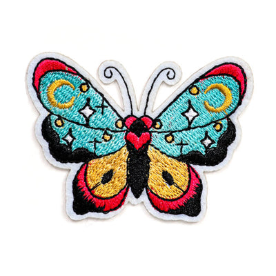 Peel & Stick,  Embroidered Patch,  Sew On Iron On Patch Applique,  Butterfly Style