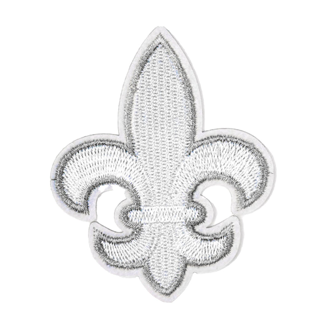 Peel & Stick,  Embroidered Patch,  Sew On Iron On Patch Applique,  Fleur de Lis Style