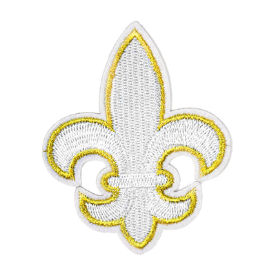 Peel & Stick,  Embroidered Patch,  Sew On Iron On Patch Applique,  Fleur de Lis Style