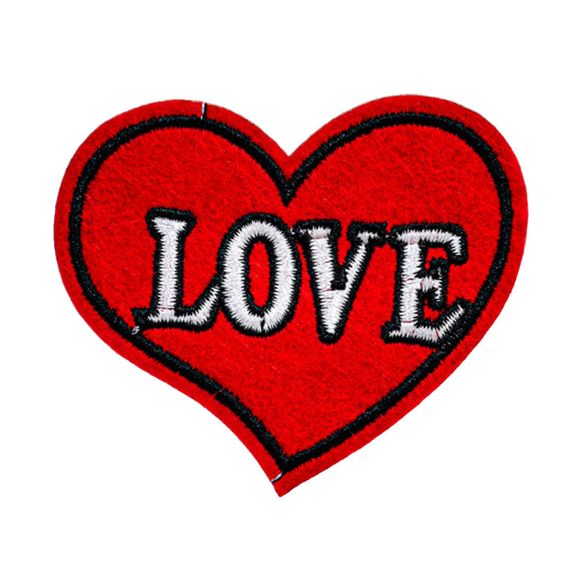 Peel & Stick,  Embroidered Patch,  Sew On Iron On Patch Applique,  Heart Love Style