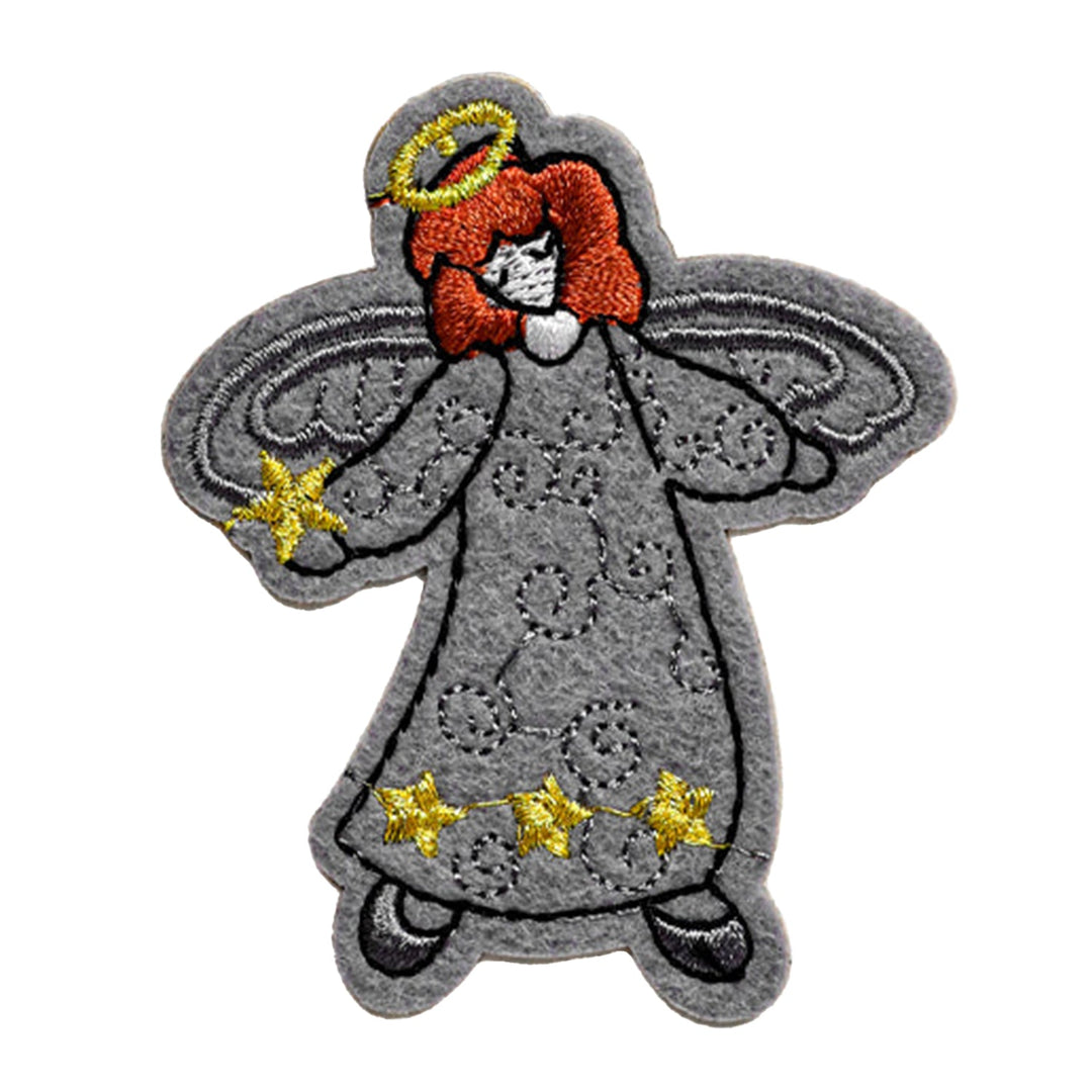 Peel & Stick,  Embroidered Patch,  Sew On Iron On Patch Applique,  Angel Style