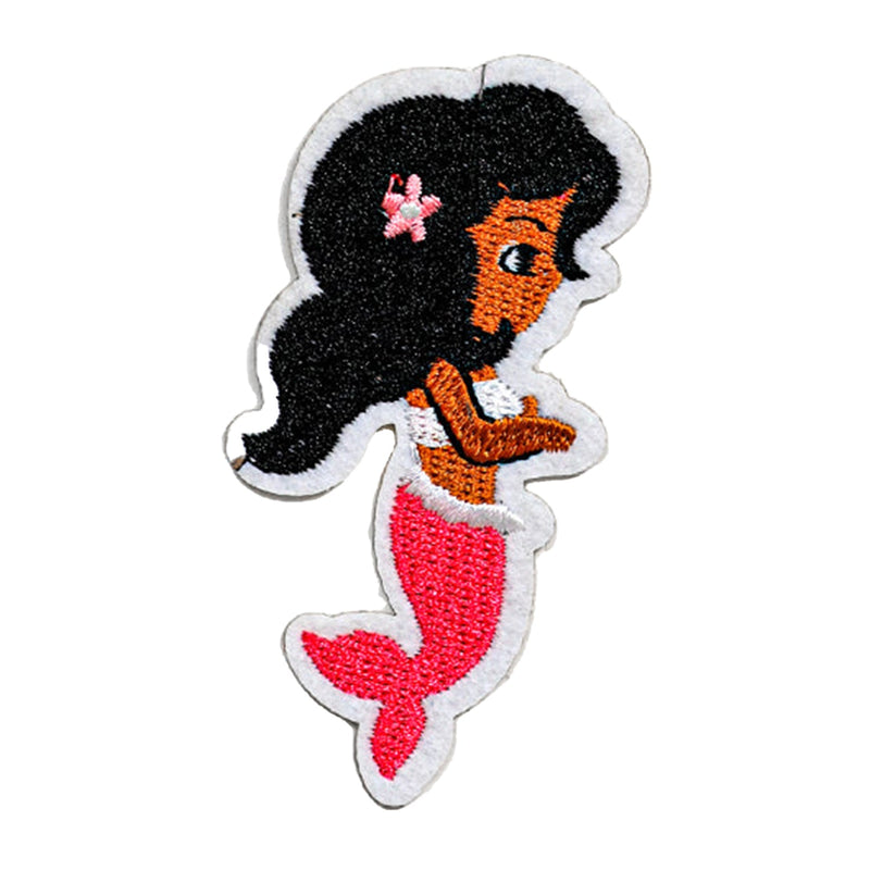 Peel & Stick,  Embroidered Patch,  Sew On Iron On Patch Applique,  Mermaid Style,   12-Pack