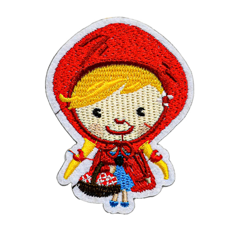 Peel & Stick,  Embroidered Patch,  Sew On Iron On Patch Applique,  Red Riding Hood Style
