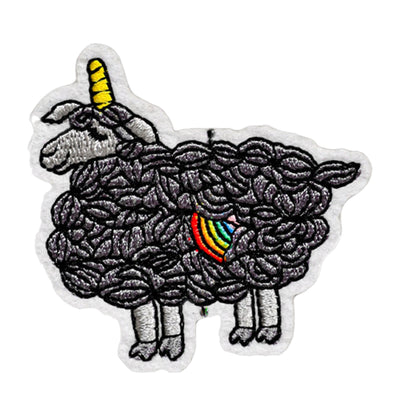 Peel & Stick,  Embroidered Patch,  Sew On Iron On Patch Applique,  Sheep Unicorn Style