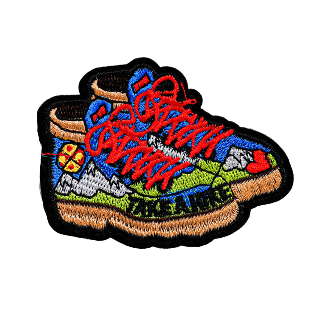 Peel & Stick,  Embroidered Patch,  Sew On Iron On Patch Applique,  Boots Sneakers Style,   12-Pack