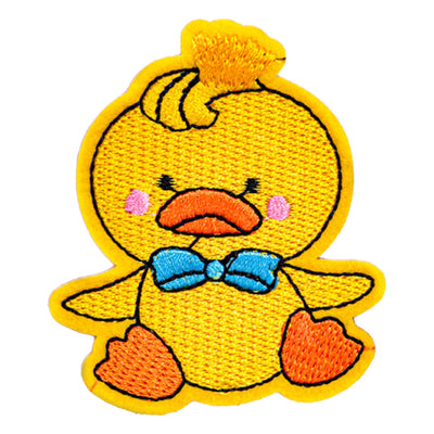 Peel & Stick,  Embroidered Patch,  Sew On Iron On Patch Applique, Duck Style,   12-Pack