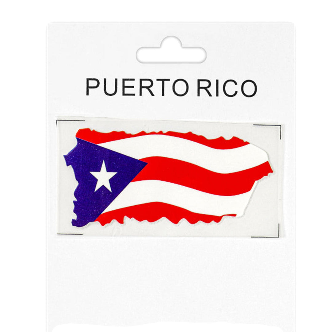 Iron On Transfers,  Heat Transfer Stickers Decals,  1 Piece,  PR Flag Style,   12-Pack