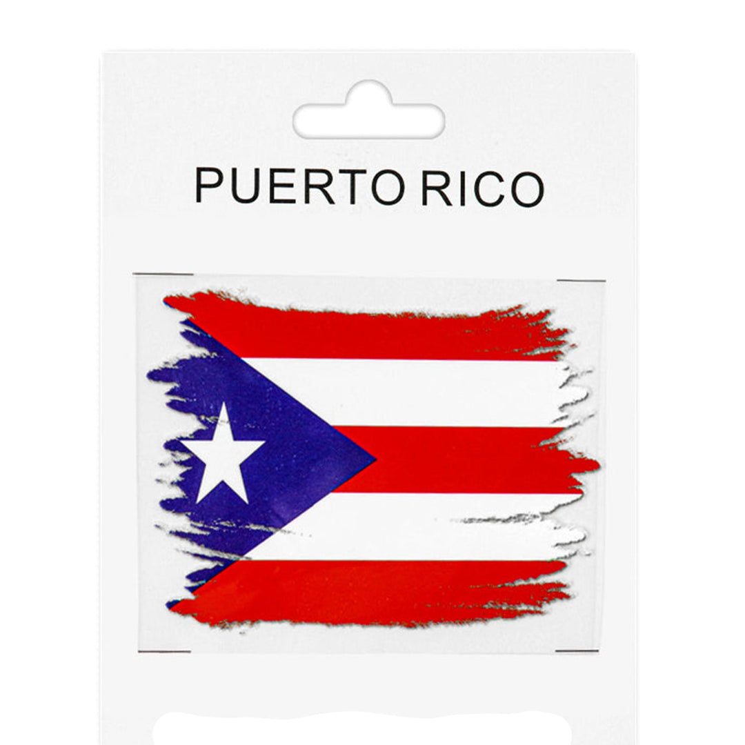 Iron On Transfers,  Heat Transfer Stickers Decals,  1 Pc,  PR Flag Style,   12-Pack