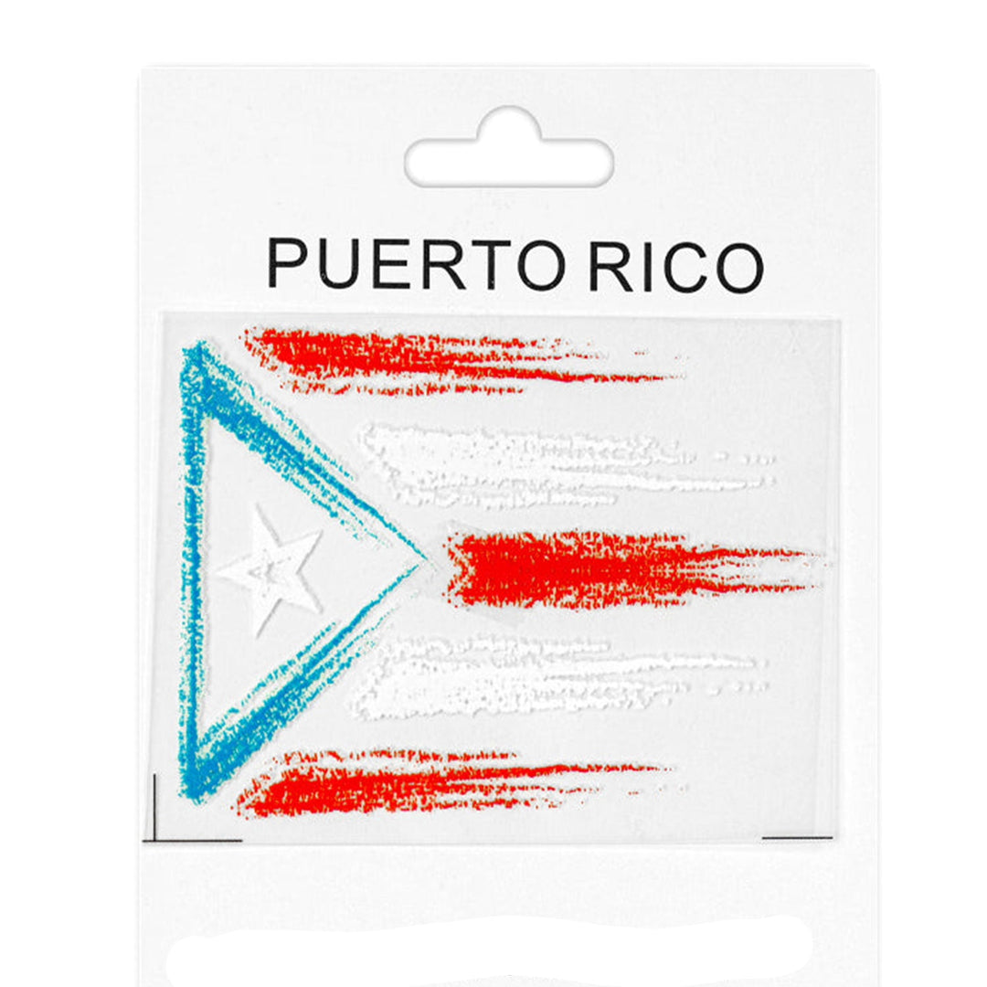 Iron On Transfers,  Heat Transfer Stickers Decals,  1 Piece,  PR Flag Style,   12-Pack