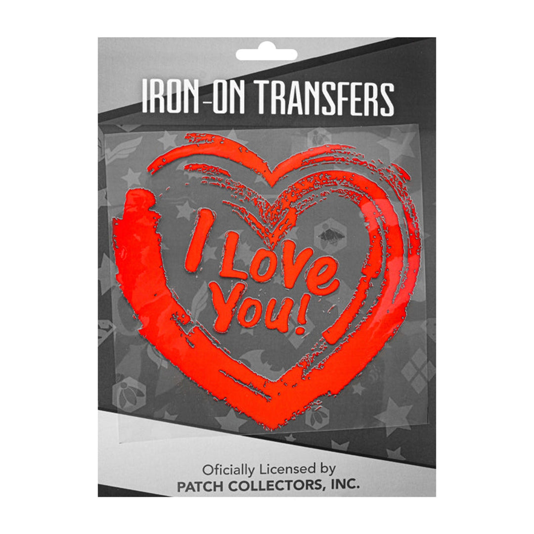 Iron On Transfers,  Heat Transfer Stickers Decals,  1 Pcs,  I Love You Heart Style,   12-Pack