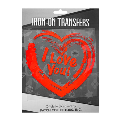 Iron On Transfers,  Heat Transfer Stickers Decals,  1 Pcs,  I Love You Heart Style,   12-Pack